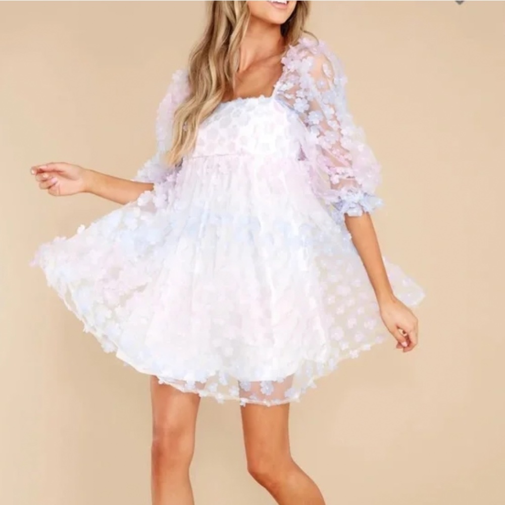 Beautiful Gaze Lavender Multi Floral Dress